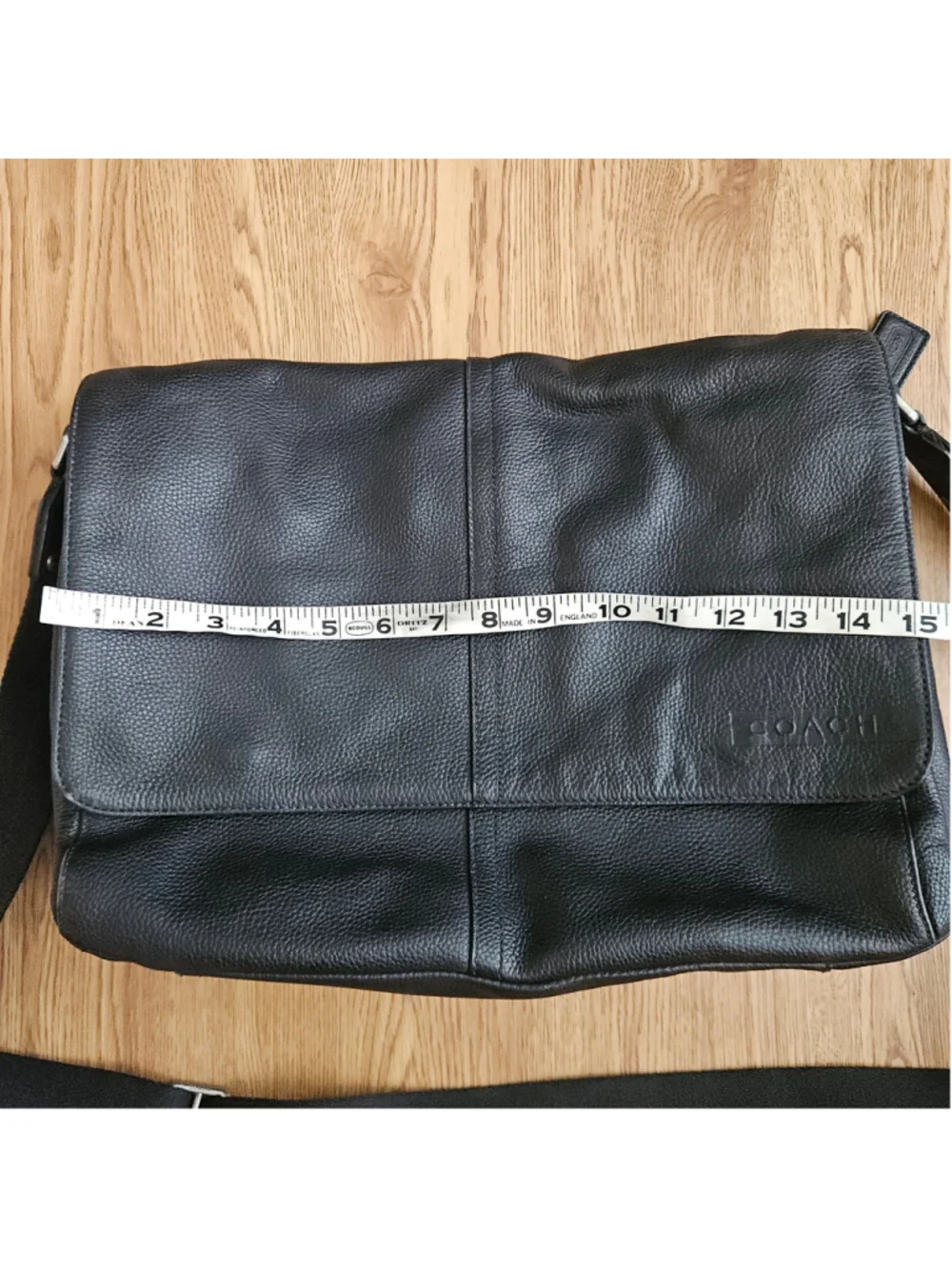 Vintage Coach Camden Messenger Bag Black Leather Laptop